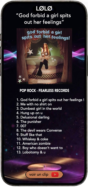 LØLØ album god forbid a girl spits out her feelings