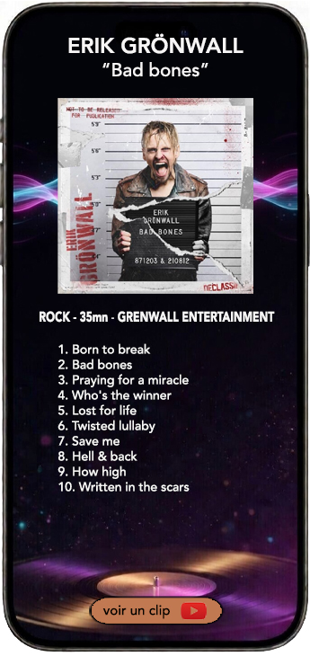 Erik Grönwall album bad bones