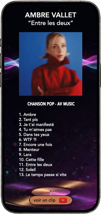 Ambre Vallet album chanson pop entre les deux