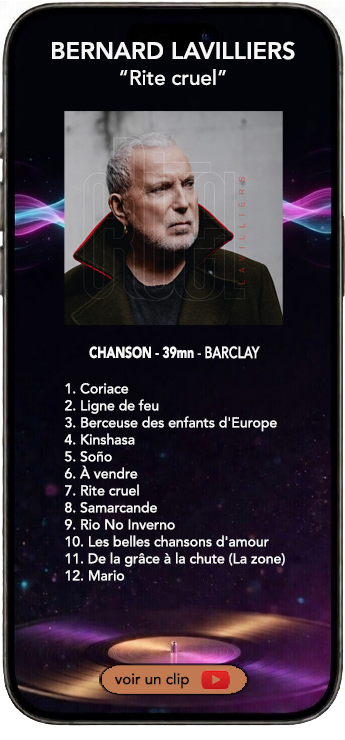 Bernard Lavilliers album chanson rite cruel