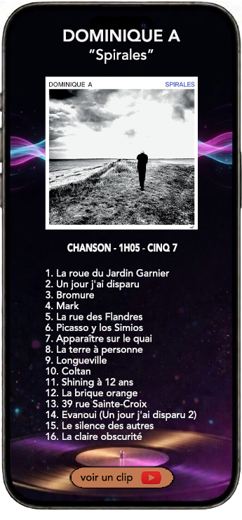 Dominique A album chanson Spirales