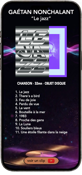 Gaétan Nonchalant album chanson française le Jazz