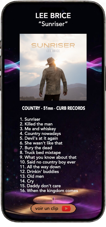 Lee Brice album country Sunriser