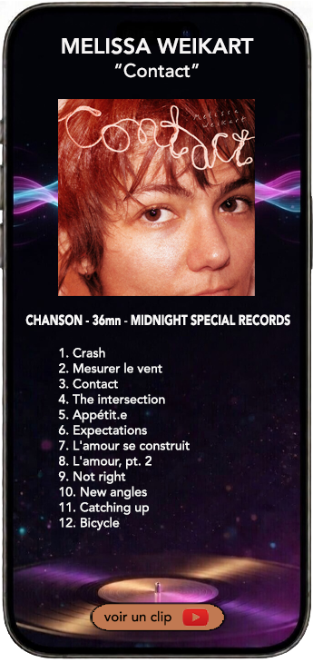 Melissa Weikart album chanson française Contact