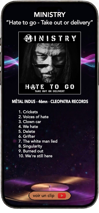 Ministry album metal indus hate to go take out or delivery
